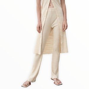 NWT Zara Ribbed High Waisted Pants